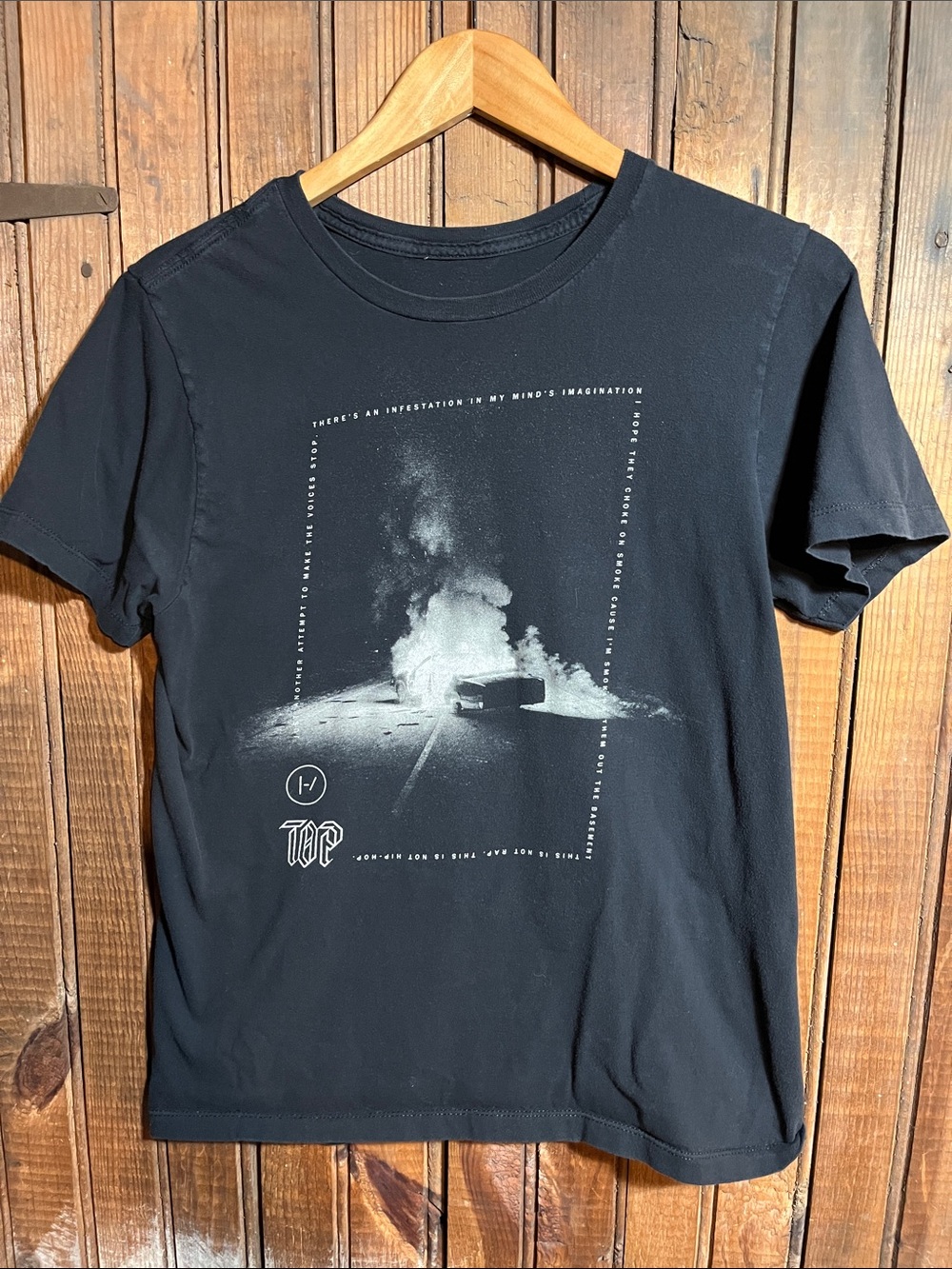 Black twenty one pilots Graphic Short-Sleeve Crewneck T-Shirt